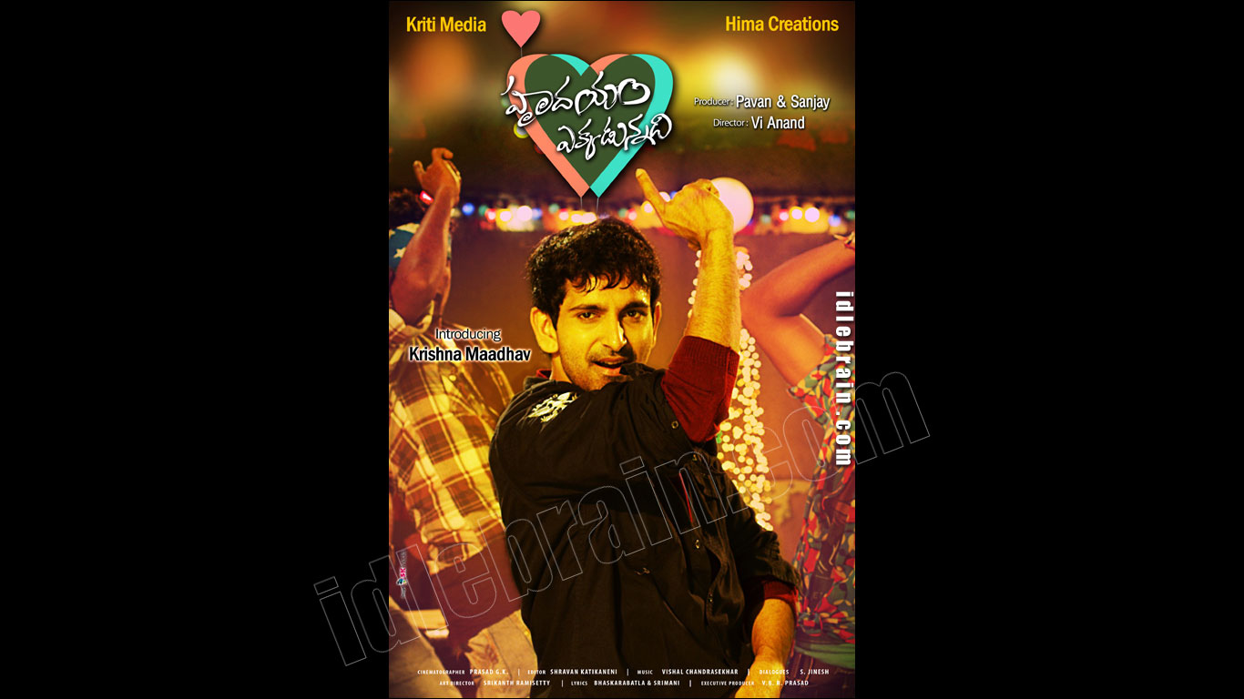 Hrudhayam Ekkadunnadi  wallpapers - Telugu cinema posters -   Krishna Maadhav