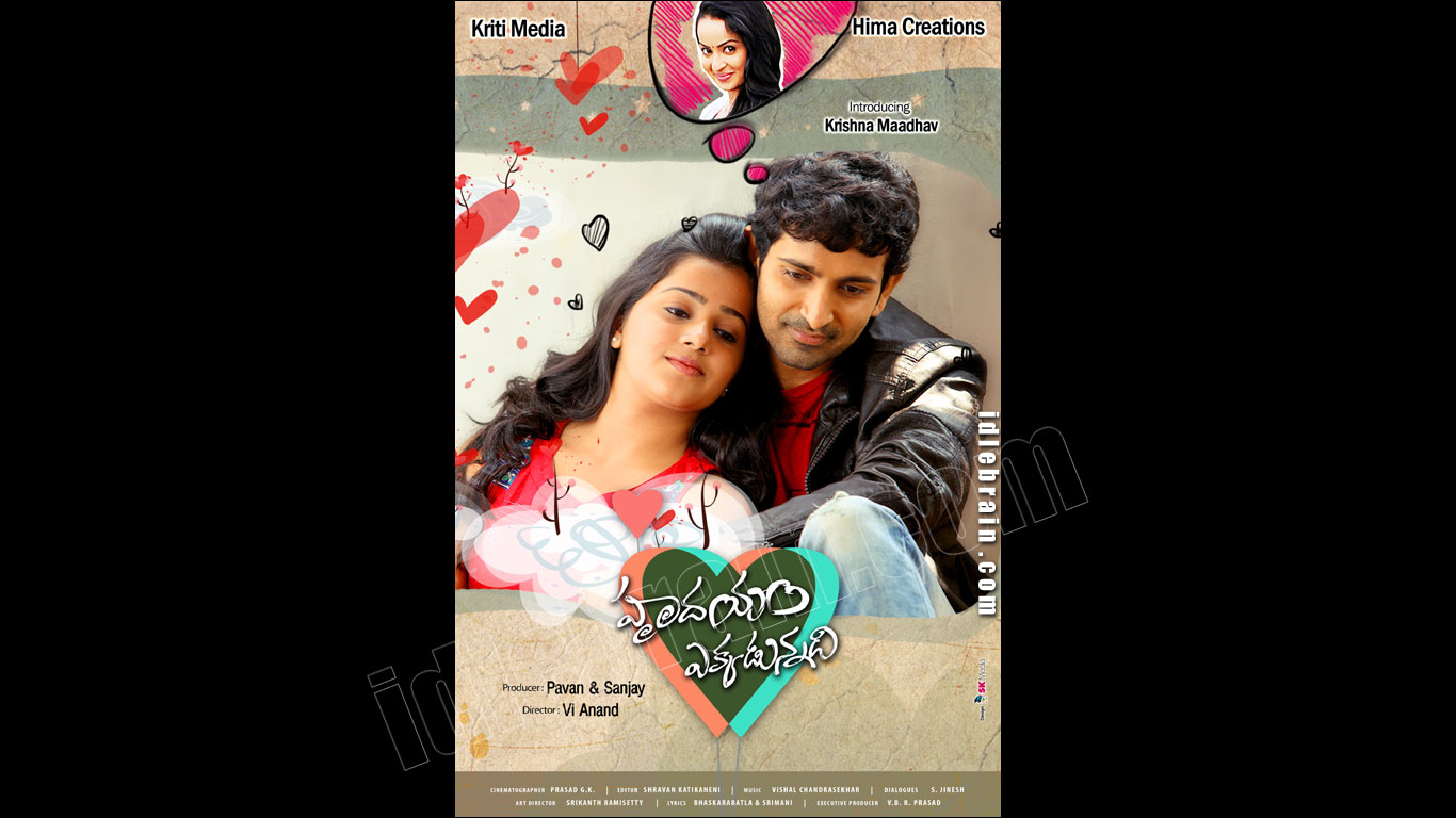 Hrudhayam Ekkadunnadi  wallpapers - Telugu cinema posters -   Krishna Maadhav