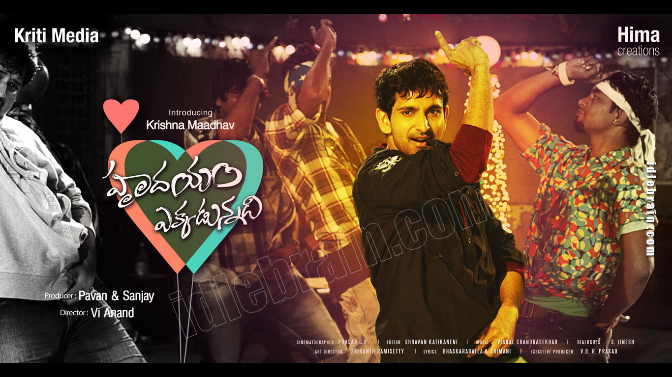 Hrudhayam Ekkadunnadi  wallpapers - Telugu cinema posters -   Krishna Maadhav